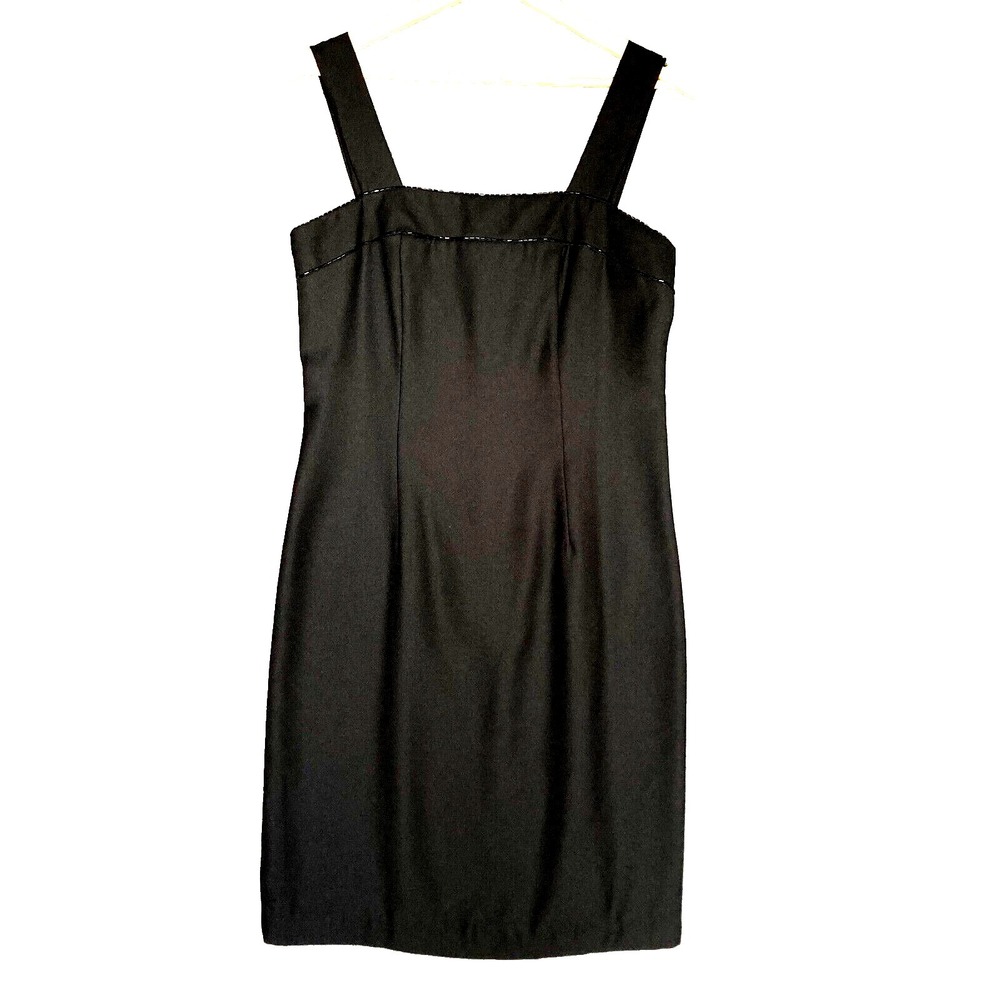 Y2k Fattaneh Bahari Beaded Minimalist‎ Capsule Cocktail Dress Womens 10 M L Vtg
